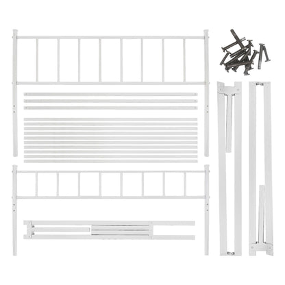 Double Metal Bed Frame - 4ft 6" - White