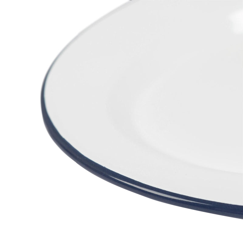 White Enamel Serving Platter - 30cm x 22cm - By Argon Tableware