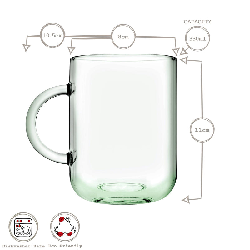 330ml Aware Iconic Recycled Glass Mug - By Pasabahce