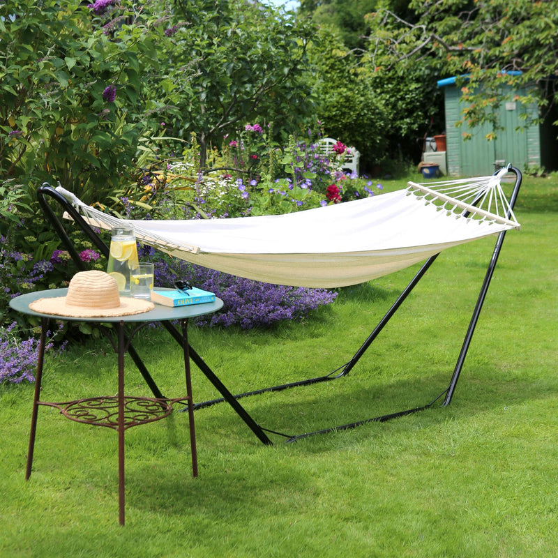 Harbour Housewares Garden Camping Hammock Metal Frame