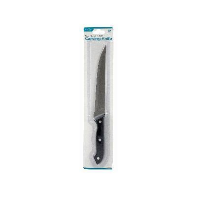 Stainless Steel Carving Knife - Black - By Ashley