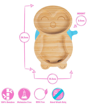 Penguin Bamboo Baby Suction Plate