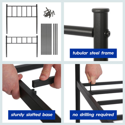 3ft Single Metal Bed Frame - Black