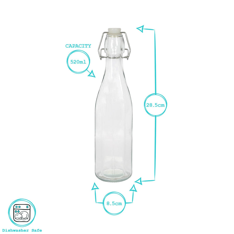 Glass Bottle with Swing Top