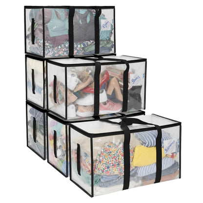 Large Heavy Duty Moving Bags - 90L - Clear - Pack of 6