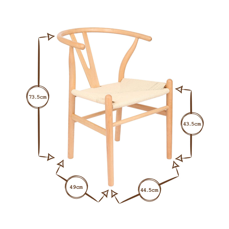 Beech Wooden Wishbone Dining Chair - By Nicholas Winter