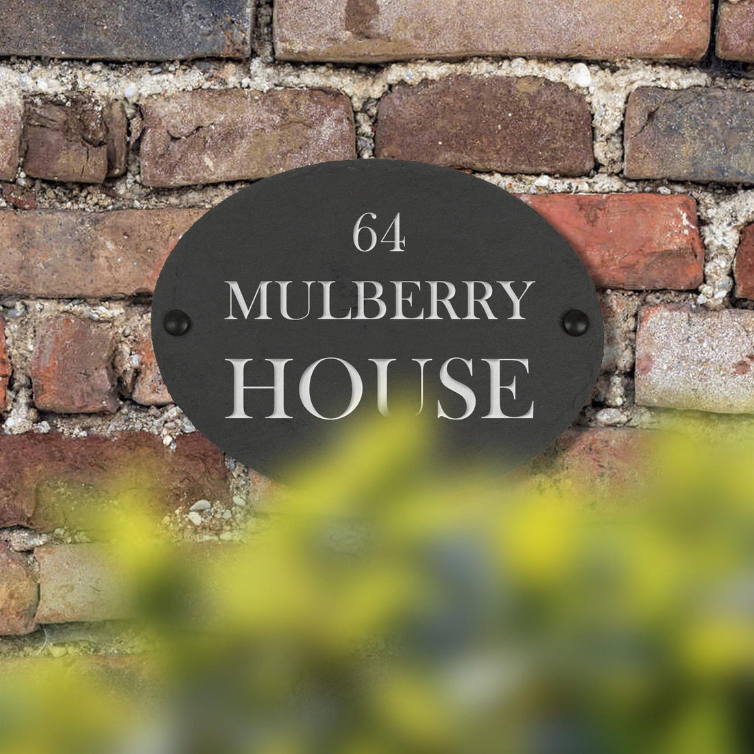 Oval Blank Slate House Sign - 20cm x 15cm