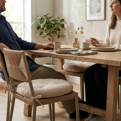 Round Seat Pad - 40 x 40cm - Natural