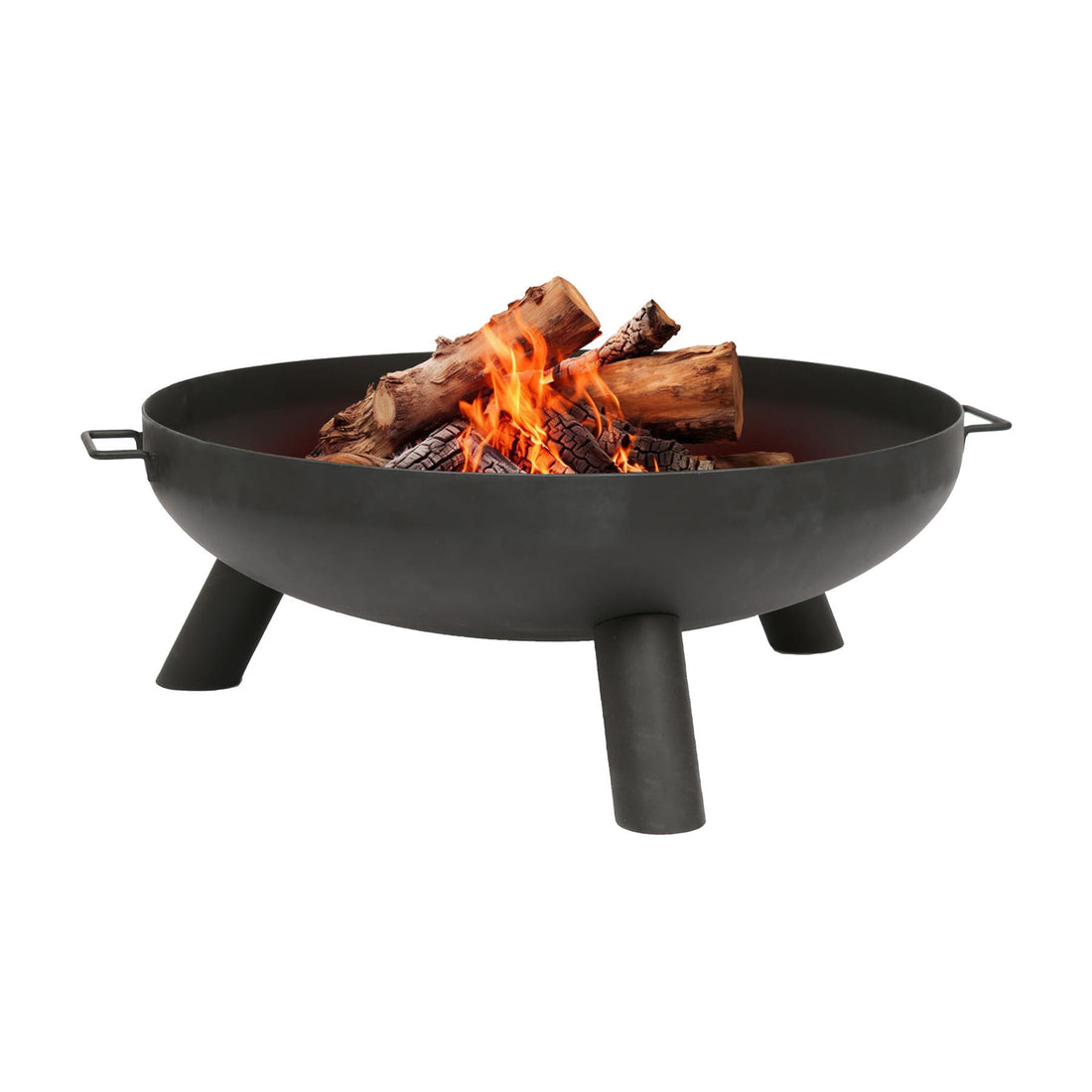 Round Iron Fire Pit - 99cm - Black - By Hammer &amp; Tongs