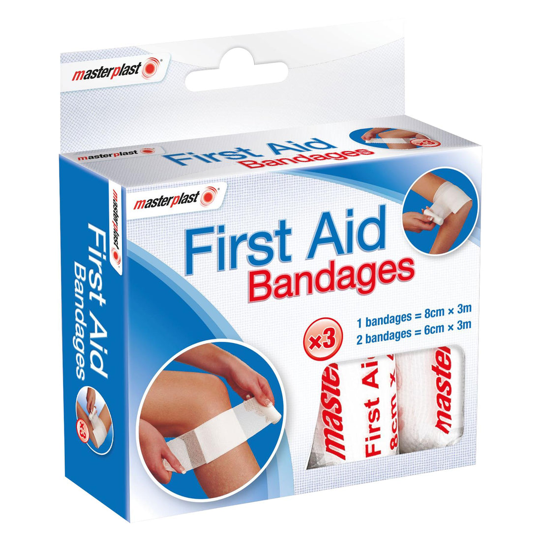 First Aid Tape - White - Pack of 3 - By Masterplast