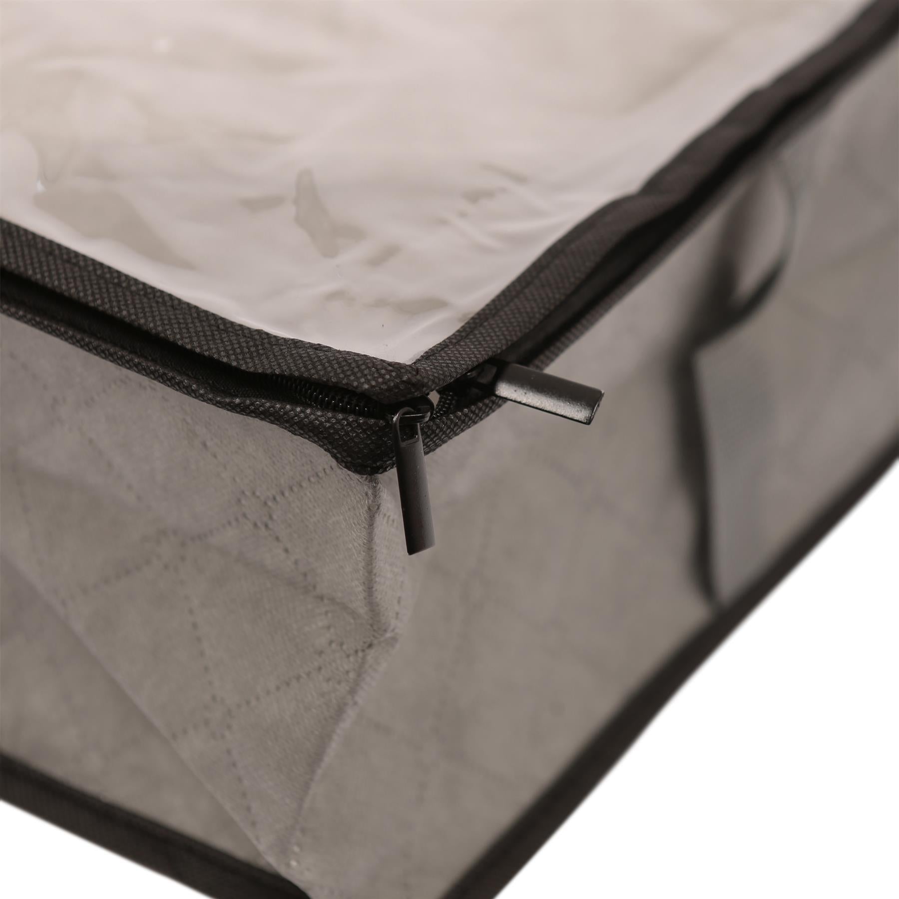 95 Litre Under Bed Storage Bags with Lid - Grey - Pack of 5