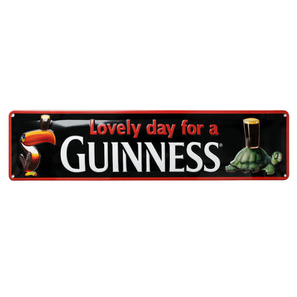Guinness Toucan Metal Tin Sign - 50 x 12cm - Black/Red