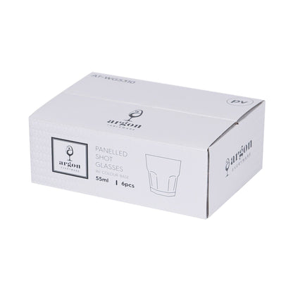 55ml Panelled Shot Glass with Coloured Base
