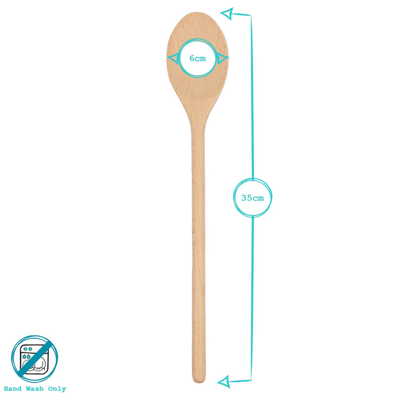 Wooden Cooking Spoon - 35cm - By Argon Tableware