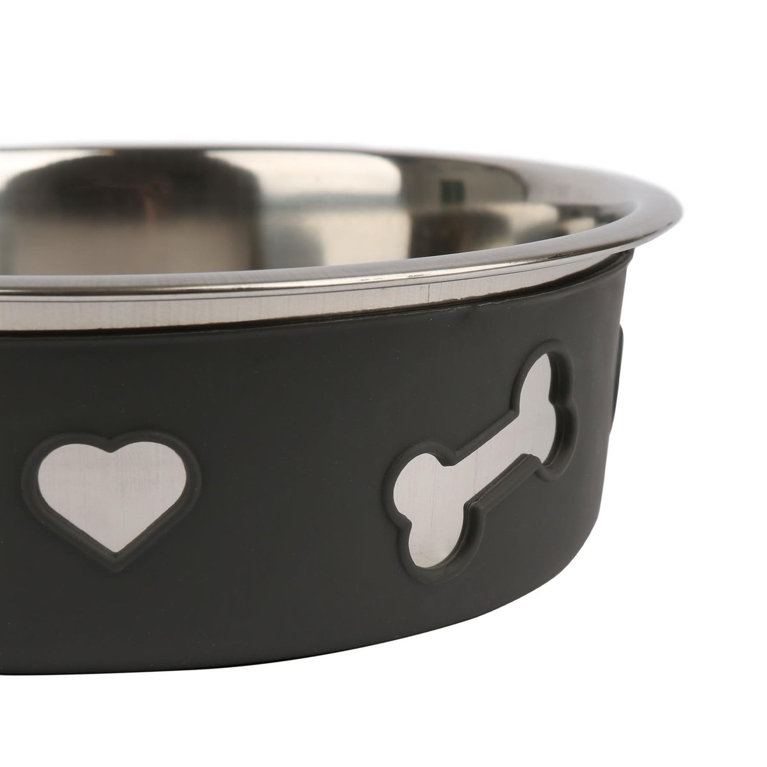 1.7L Stainless Steel Dog Bowl - Black