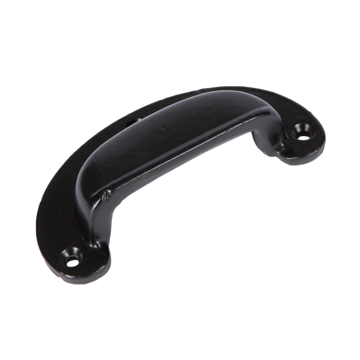 Wide Lipped Drawer Pull - W95 x H40mm - Black