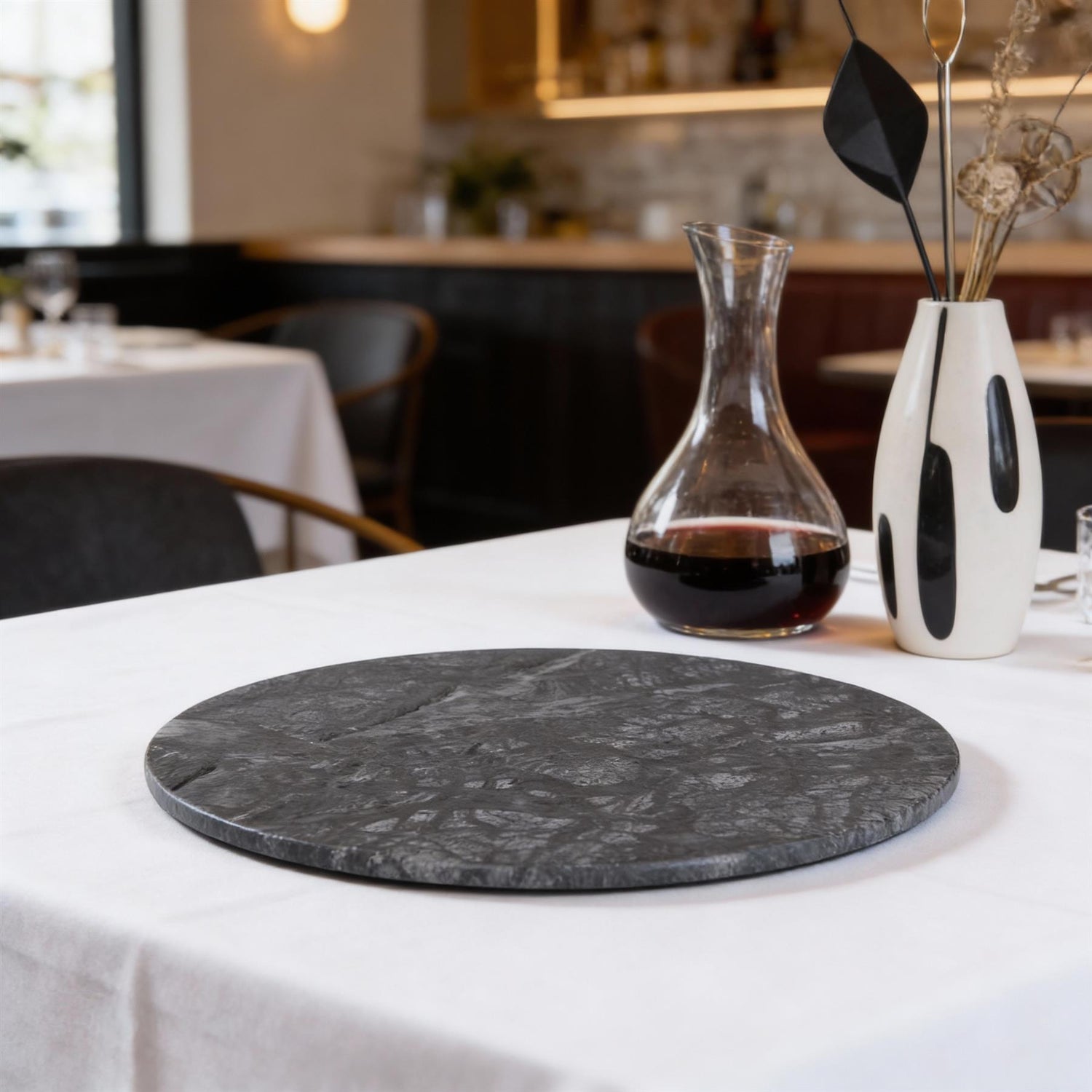 Marble Serving Board - 33cm - Black