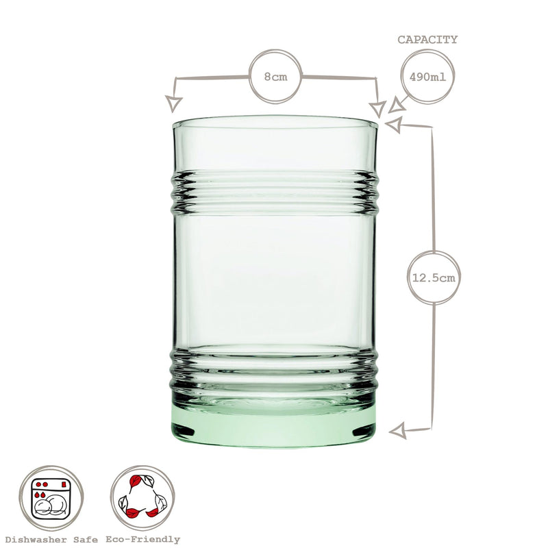 490ml Aware Tincan Recycled Highball Glass - By Pasabahce