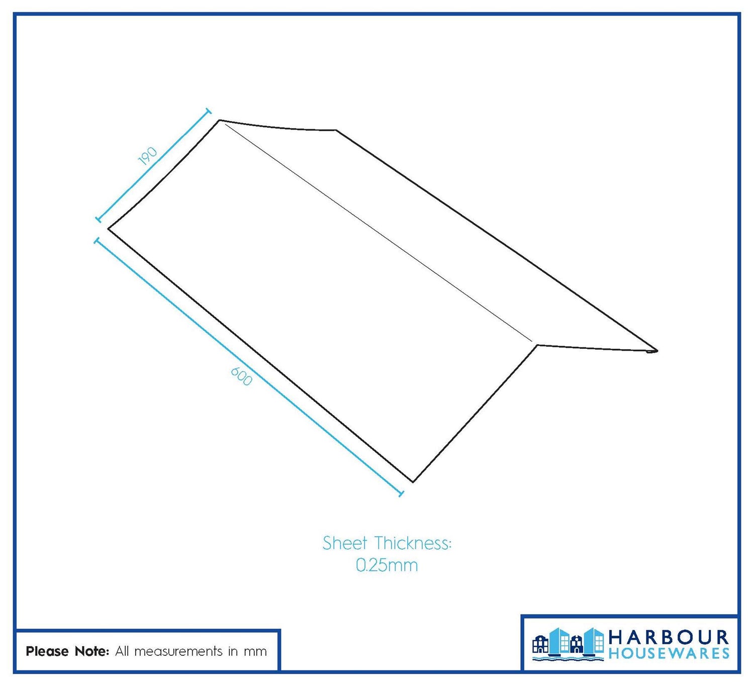 Metal Roofing Ridge Caps - 30 x 60cm - Green - Pack of 5