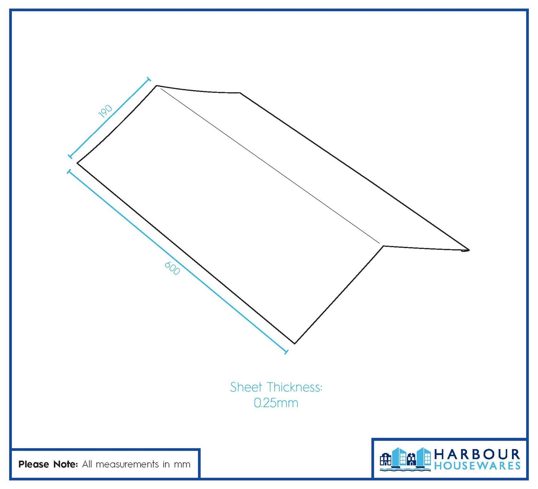 Metal Roofing Ridge Caps - 30 x 60cm - Green - Pack of 5