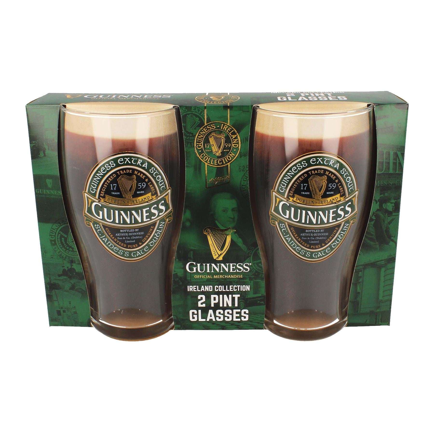 Guinness 2pc Ireland Pint Glass Set