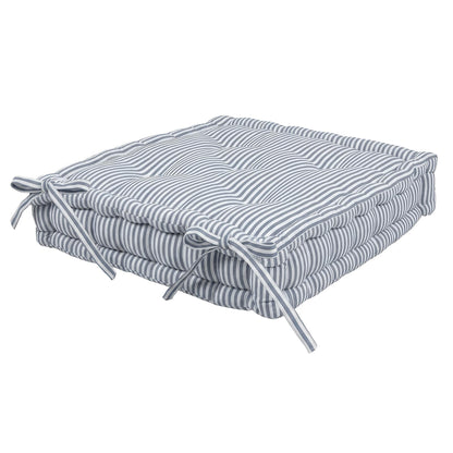 Deluxe Square Seat Pad - 40 x 40cm - Grey Stripe