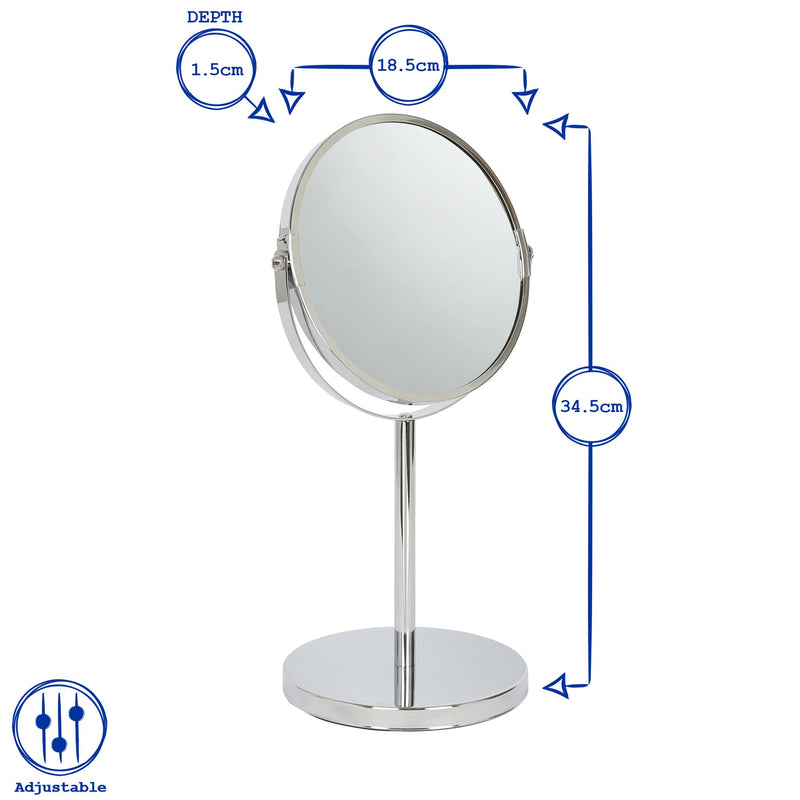 Pedestal Mirror - 18.5cm x 34.5cm - By Harbour Housewares