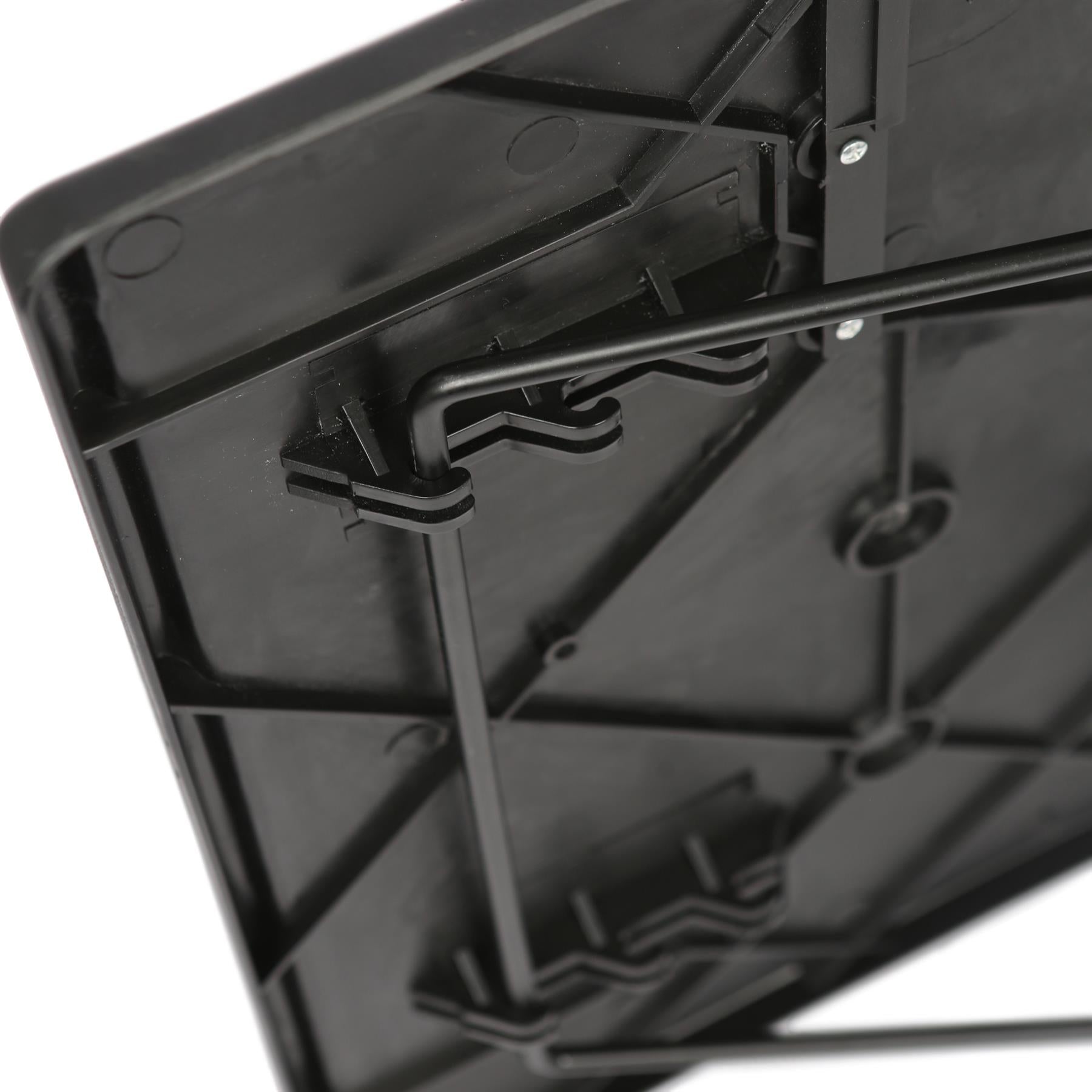 Height Adjustable Folding Laptop Table - Black