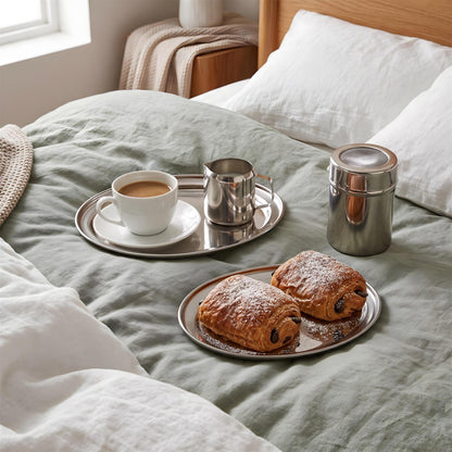 Oval Stainless Steel Serving Tray - 22 x 16.5cm