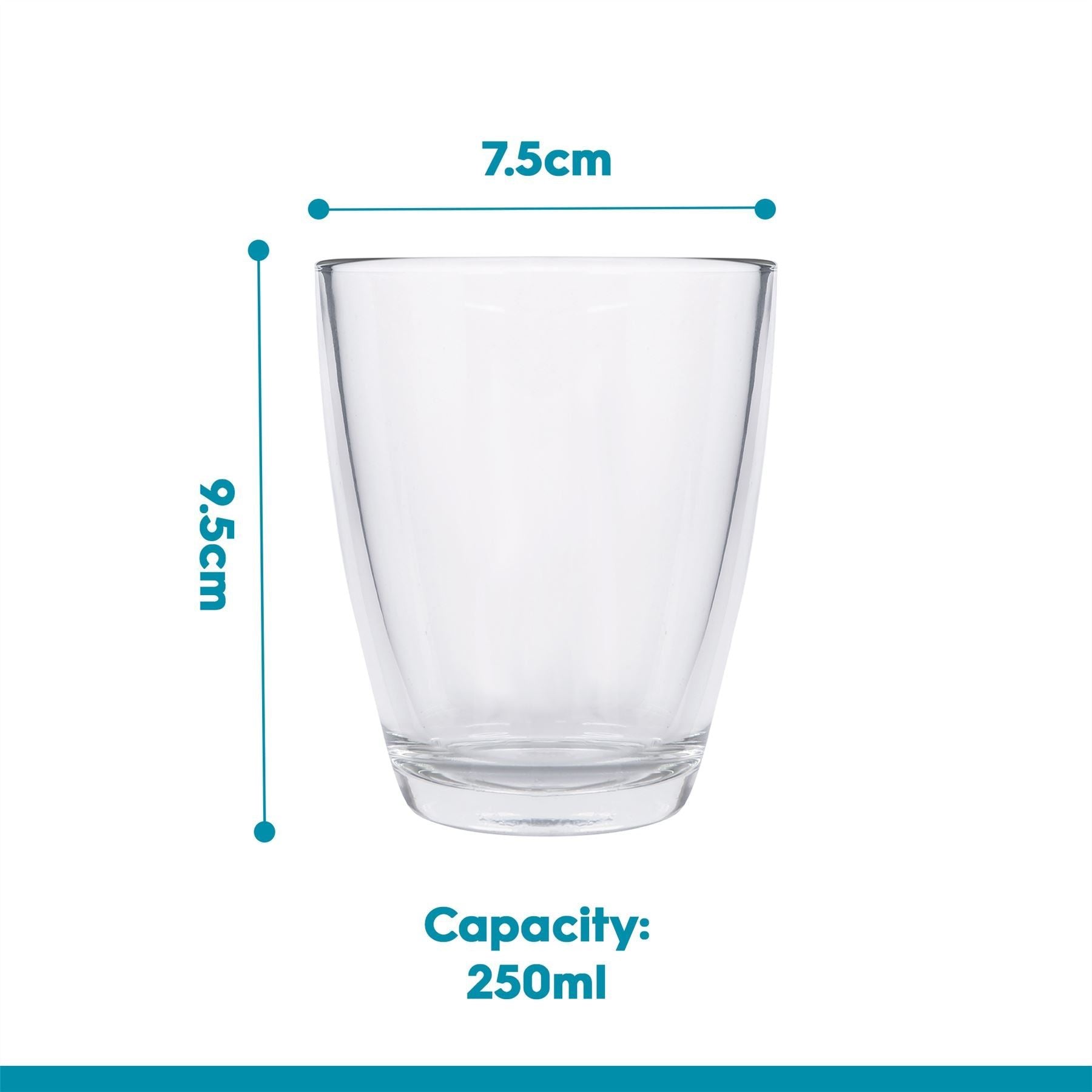 250ml Conical Glass Tumbler