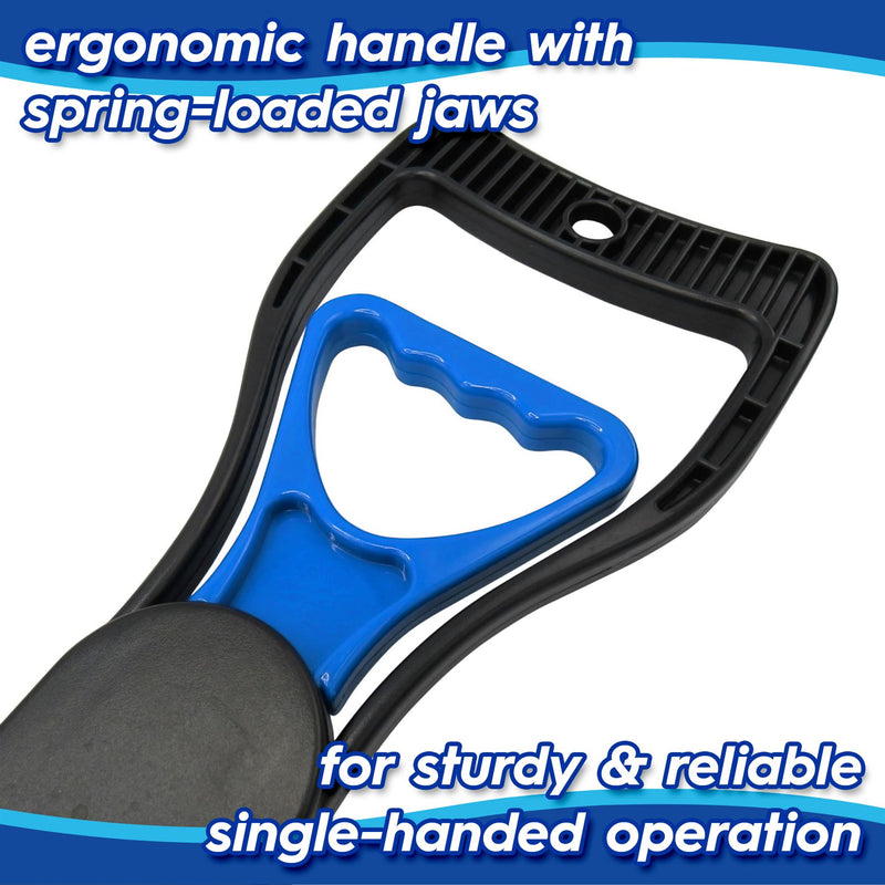 Long Handle Pooper Scooper - 60cm - Blue