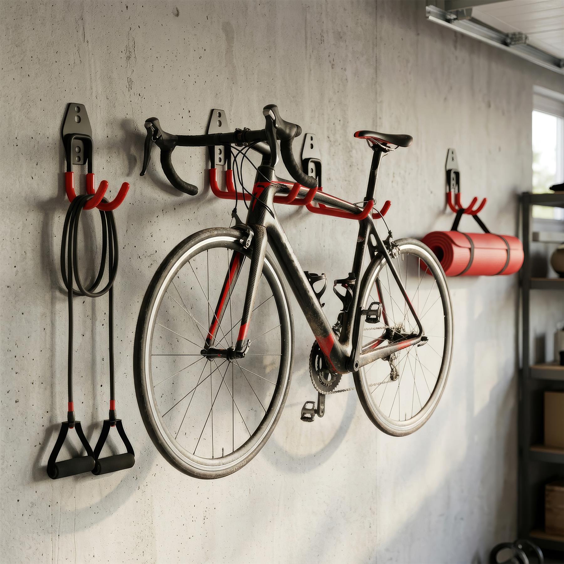 12 Piece Garage Hook Set - 5 Sizes - Black/Orange