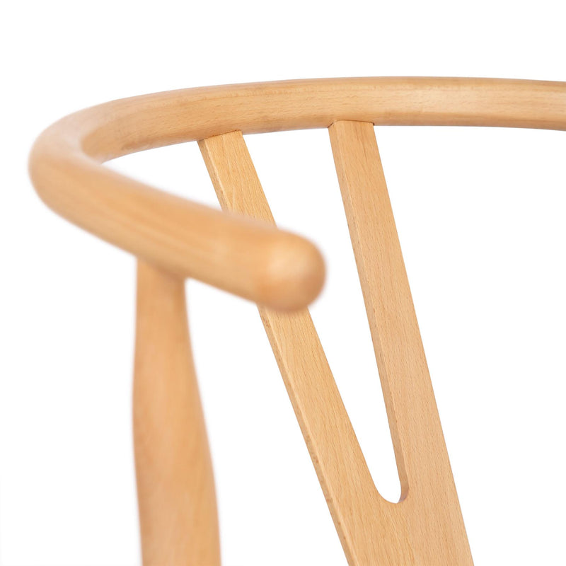 Beech Wooden Wishbone Dining Chair - By Nicholas Winter