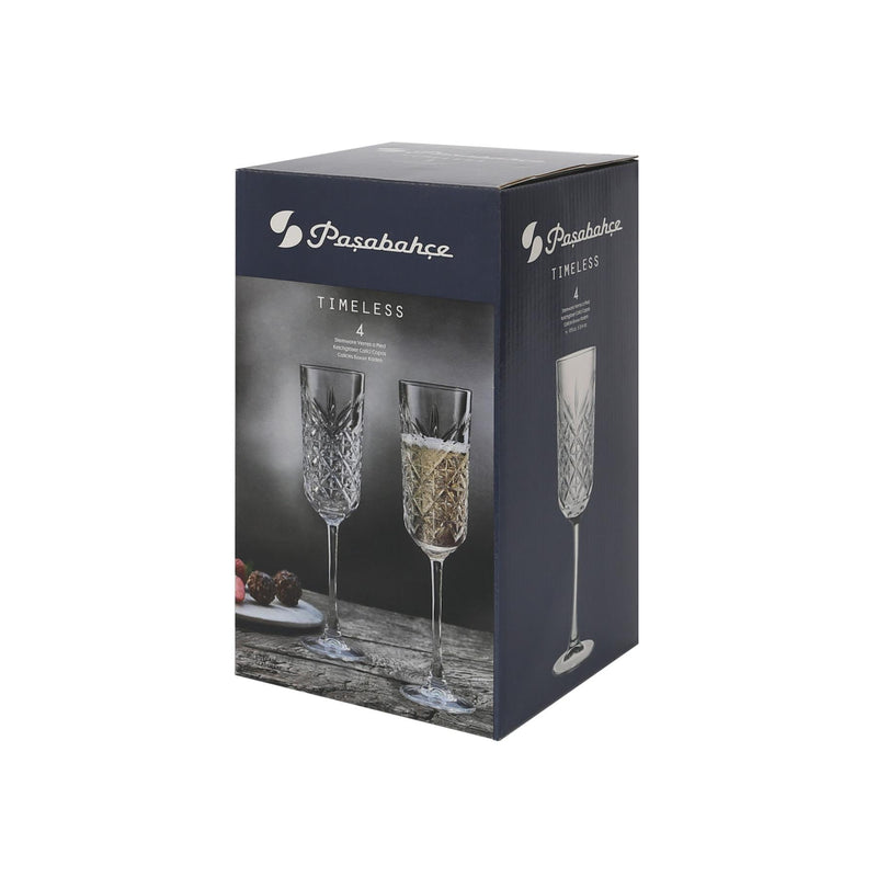 170ml Timeless Glass Champagne Flute - By Pasabahce