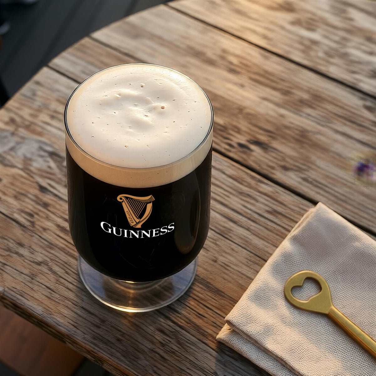 Guinness 2pc 420ml Embossed Glass Goblet Set