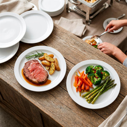 Classic White Buffet Dinner Plate - 23cm