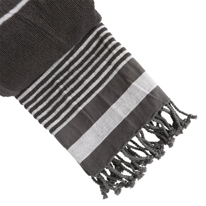 Deluxe 100% Cotton Turkish Beach Towel - 160cm x 90cm - Charcoal