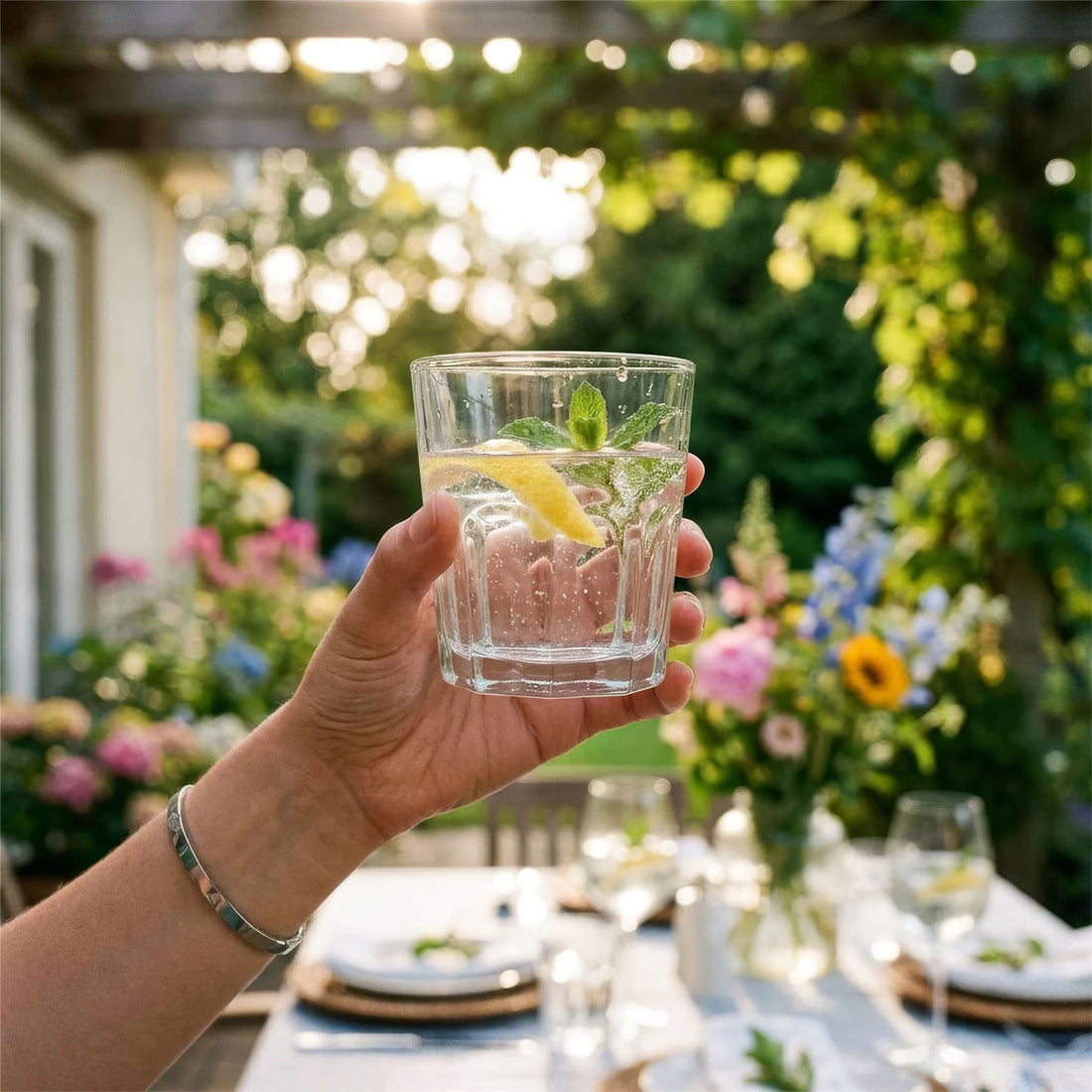 285ml Panelled Glass Tumbler