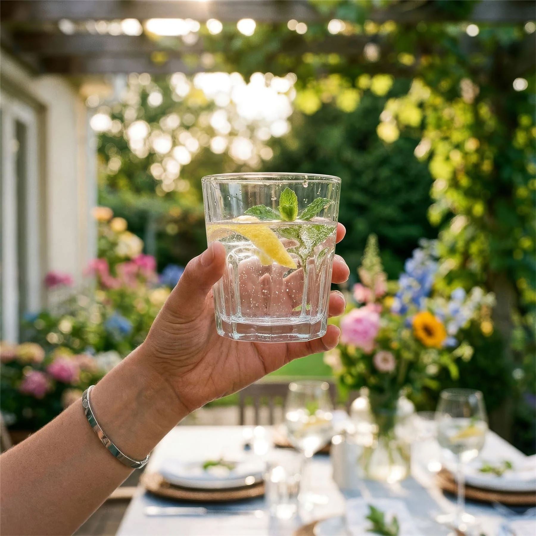 285ml Panelled Glass Tumbler