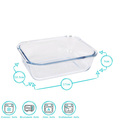 Rectangular Glass Cake Dish - 17cm x 12.5cm