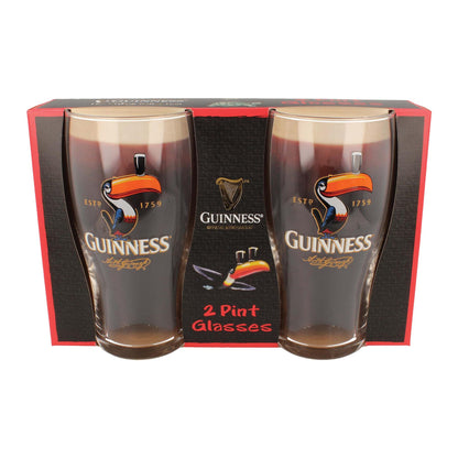 Guinness 2pc Toucan Pint Glass Set