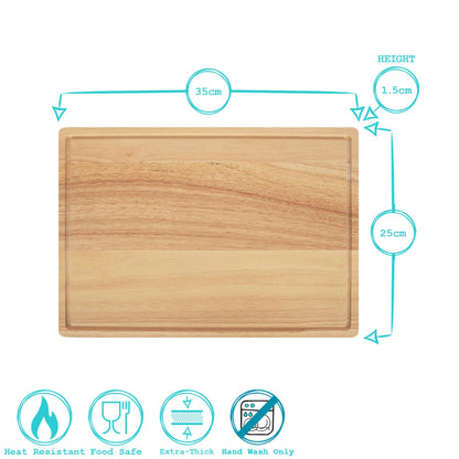 35cm x 25cm Rectangular Wooden Chopping Board