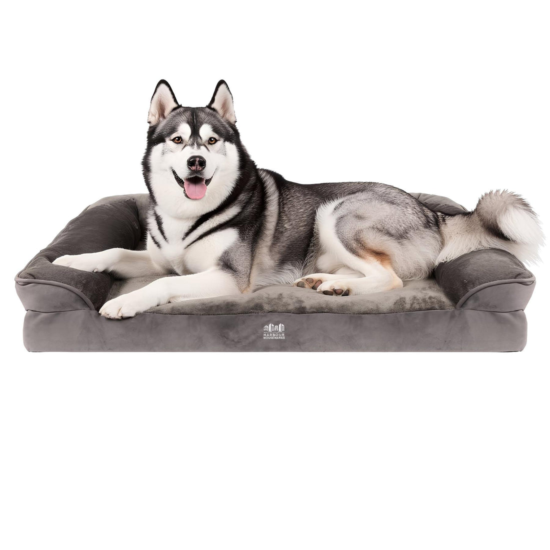 Deluxe Waterproof Dog Bed - Large - Grey