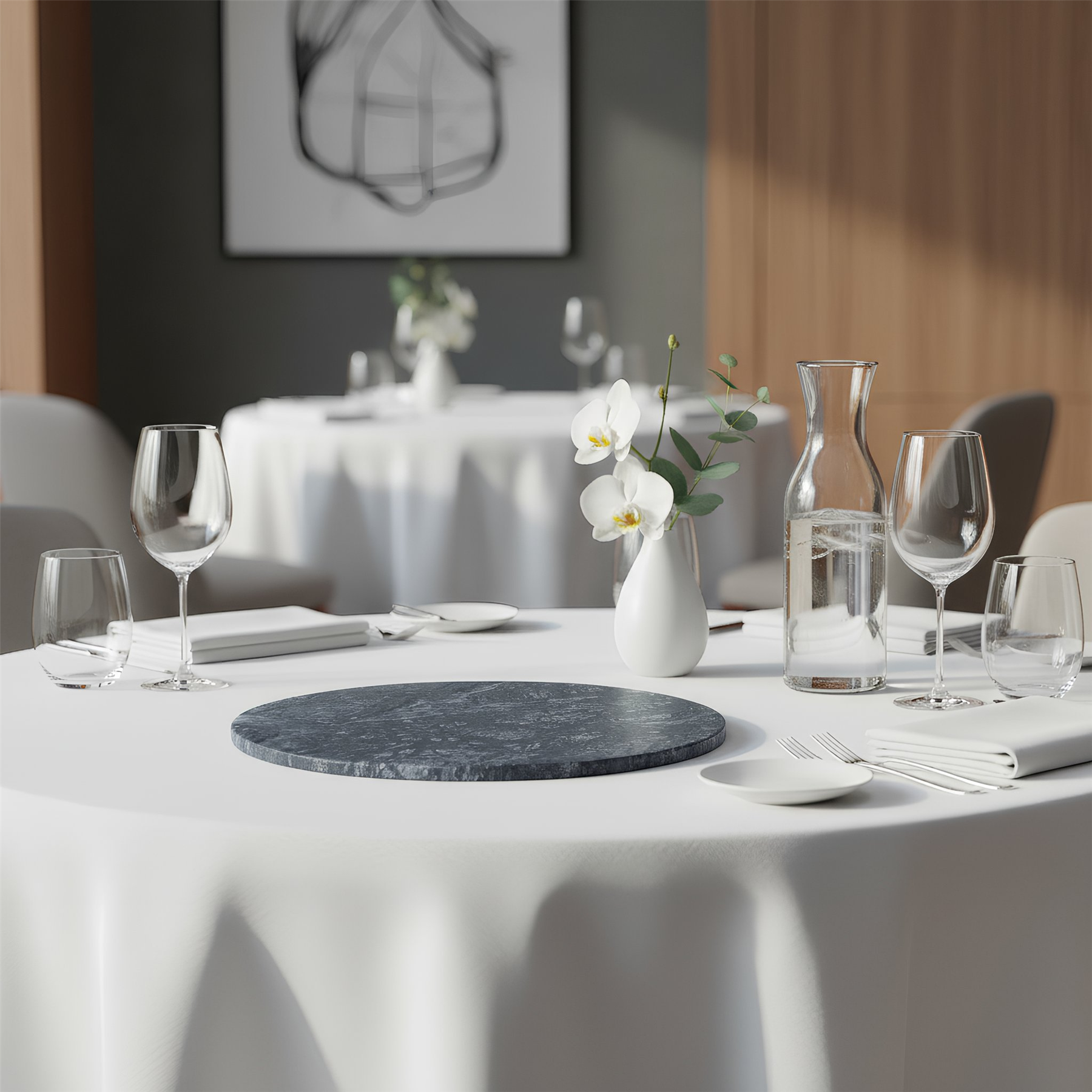 Marble Serving Board - 33cm - Black