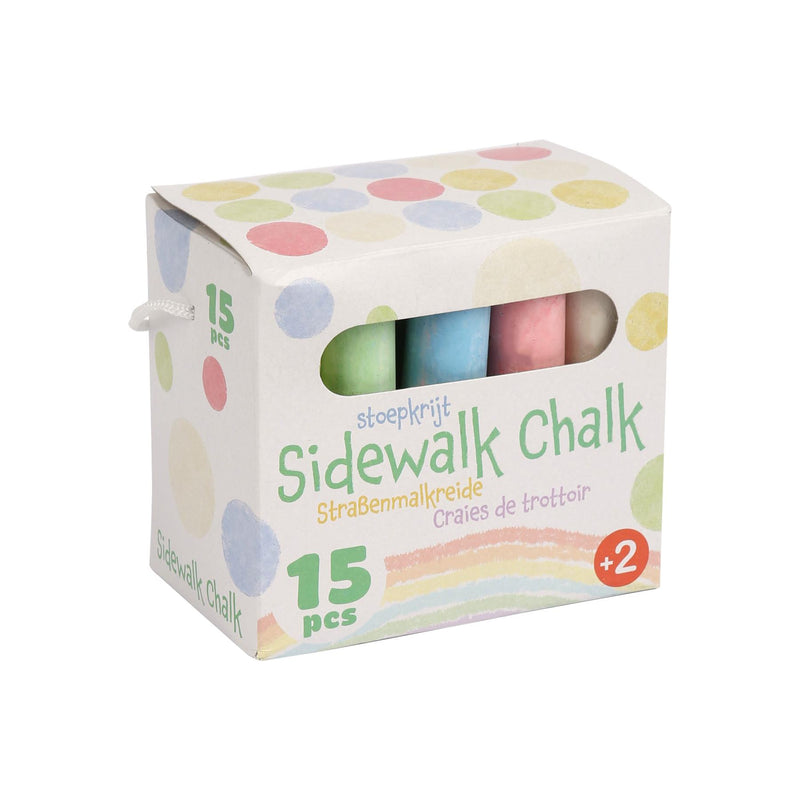 15pc Giant Pavement Chalk Set - 11cm - Multicolour - By Stoepkrijt