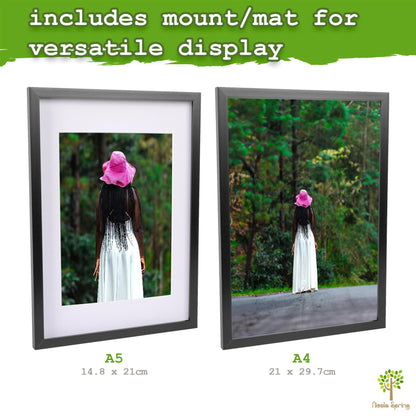 A4 (8" x 12") Photo Frames with A5 Mounts - White - Pack of 3