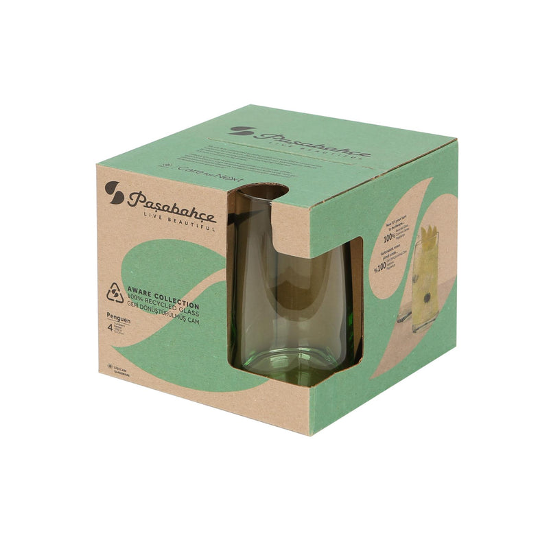 390ml Aware Penguen Recycled Highball Glass - By Pasabahce