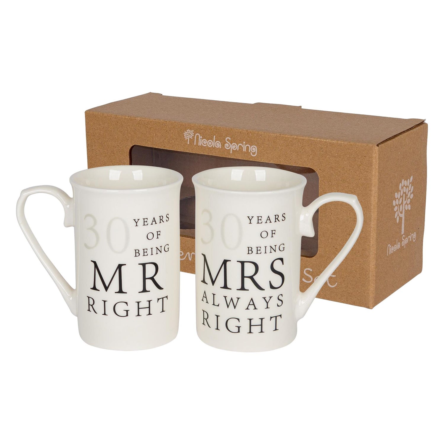 30th Anniversary New Bone China Mug Set - 300ml