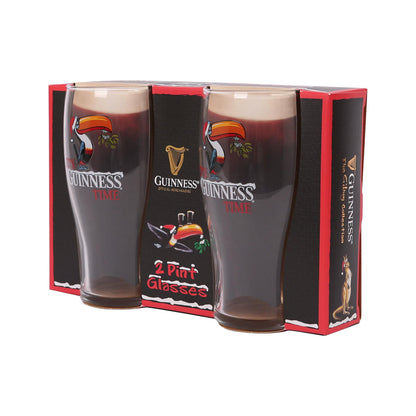 Guinness 2 Piece Toucan Christmas Pint Glass Set
