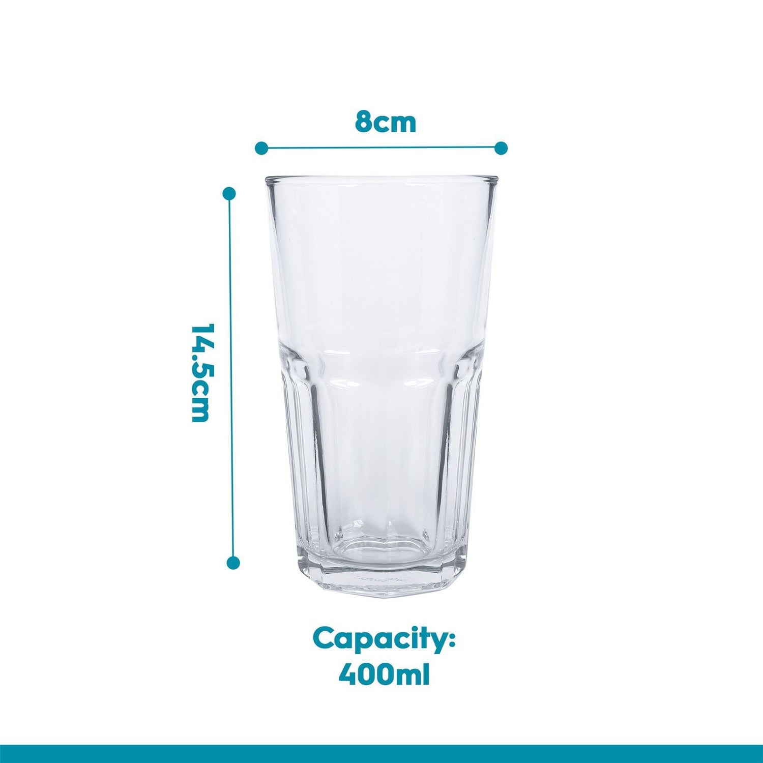 400ml Panelled Highball Glass